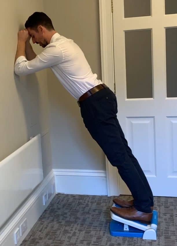 Slant Board Wall Calf Stretch